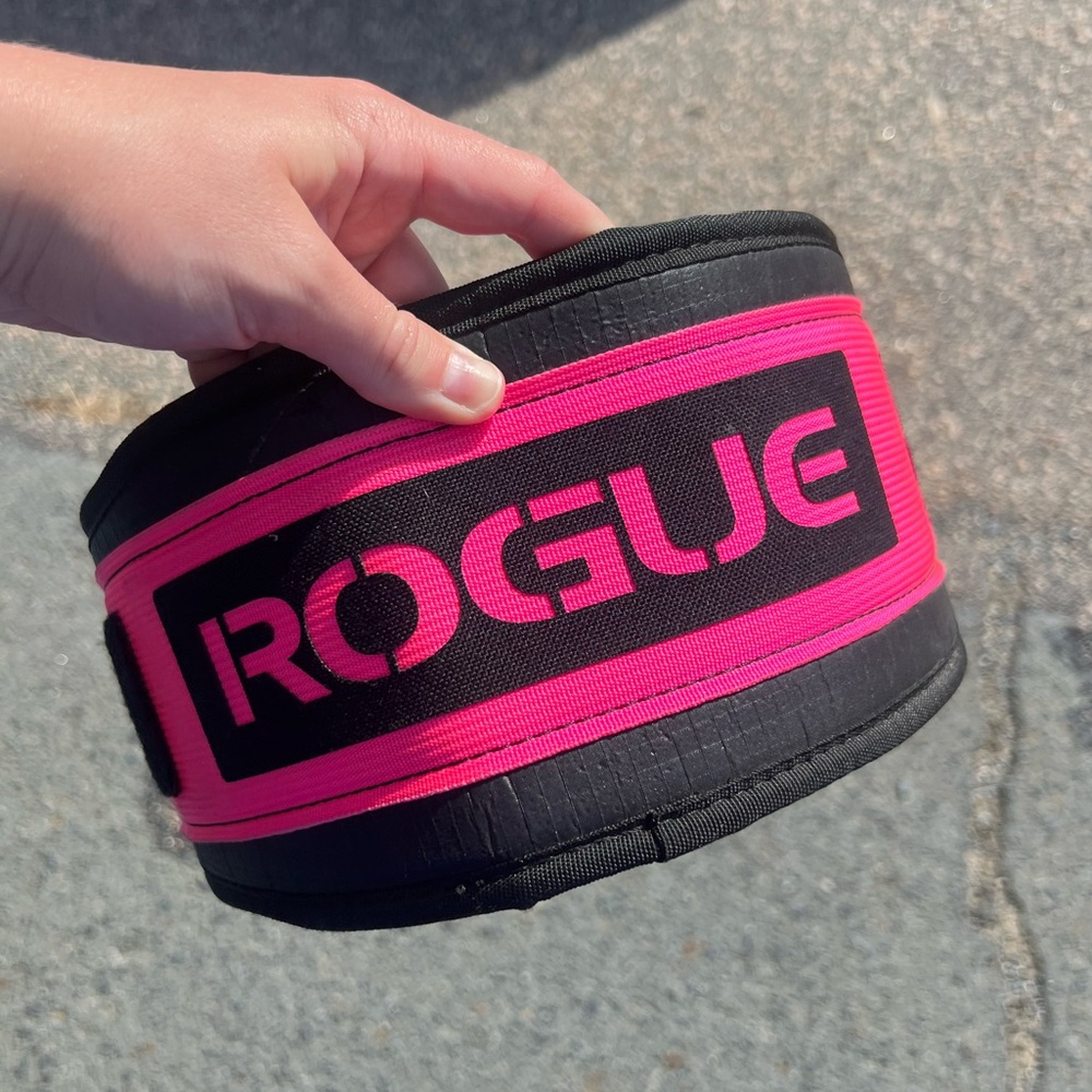 Rogue Black and Hot Pink Weight Lifting Belt